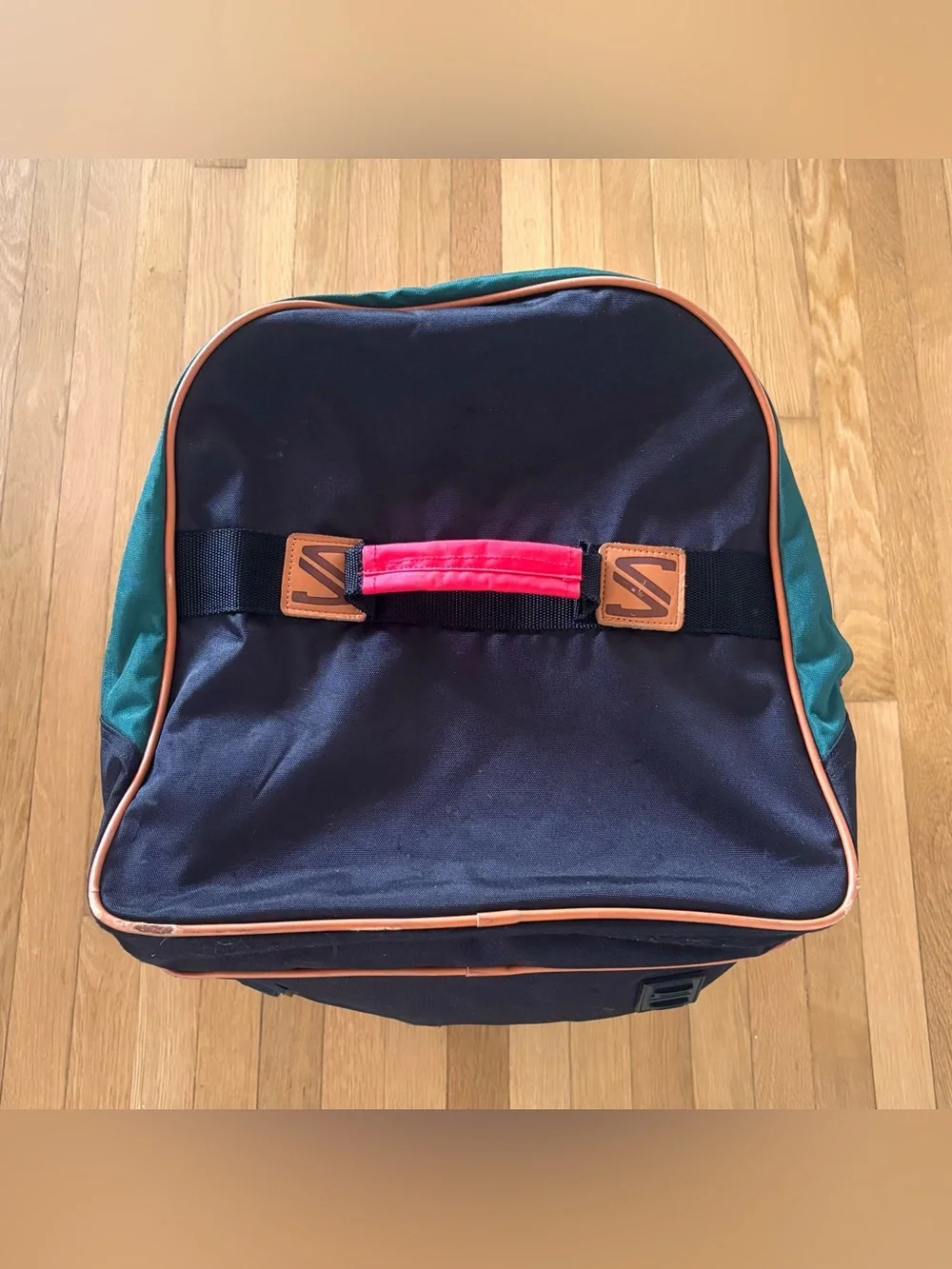 Vintage 90s Salomon Duffle Bag Green Black Club Line Streetwear Luggage